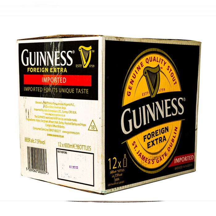 Carton de grande Guinness