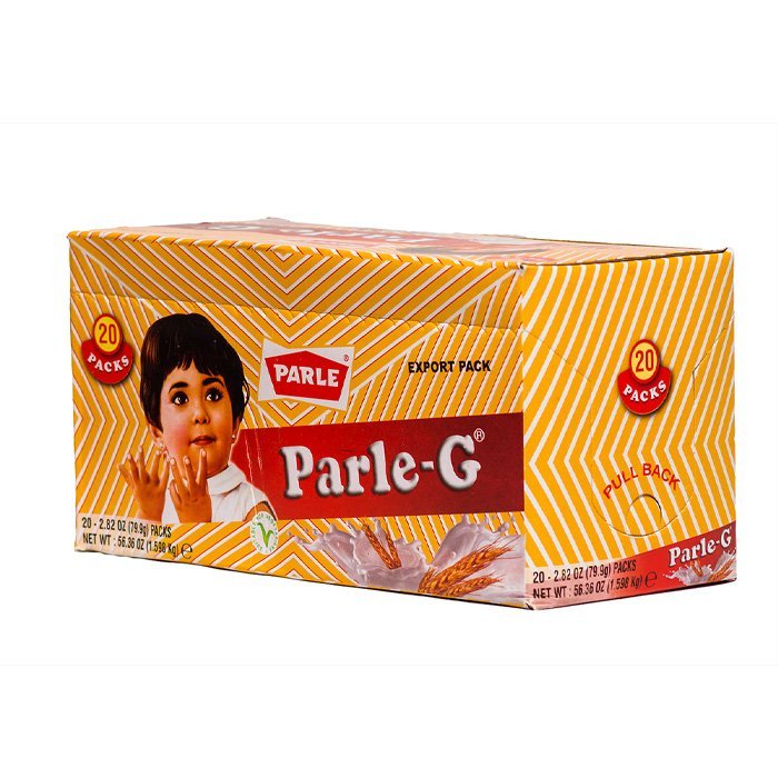 Box of Parle-G biscuits