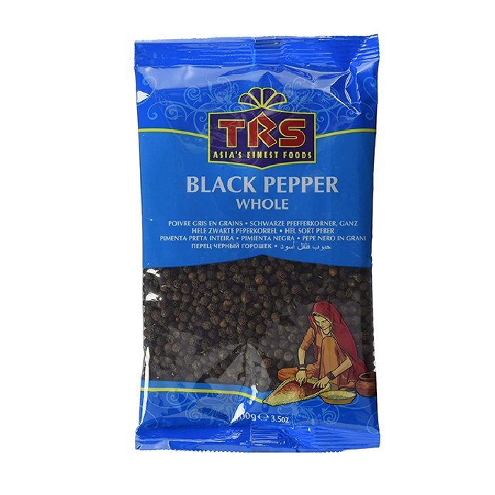 Whole black peppercorns, 100 g